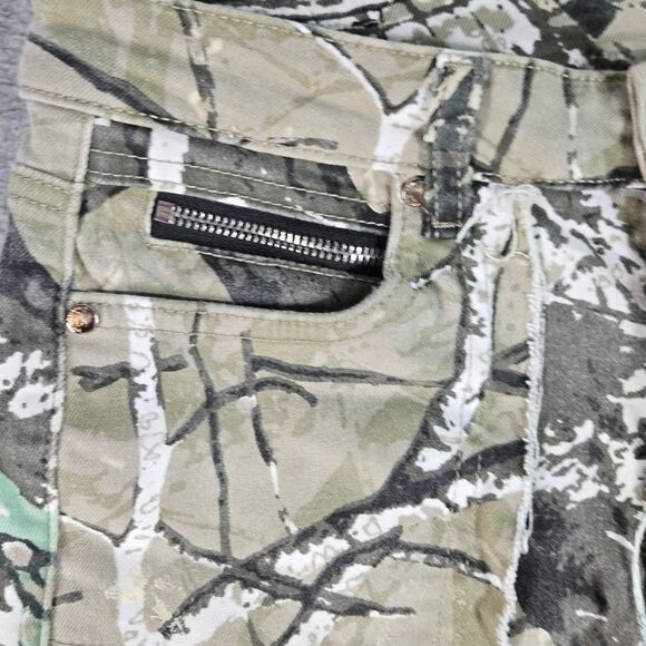 ROCKSTAR Original Shake Tree Camo Distressed Stacked Flare Jean 28x28 - Picture 5 of 11